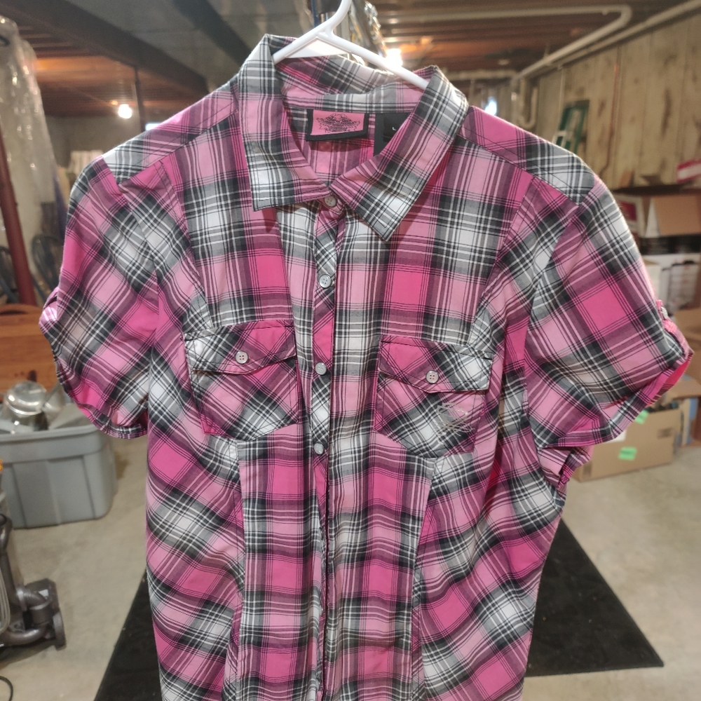 Women's Harley Davidson button down shirt L